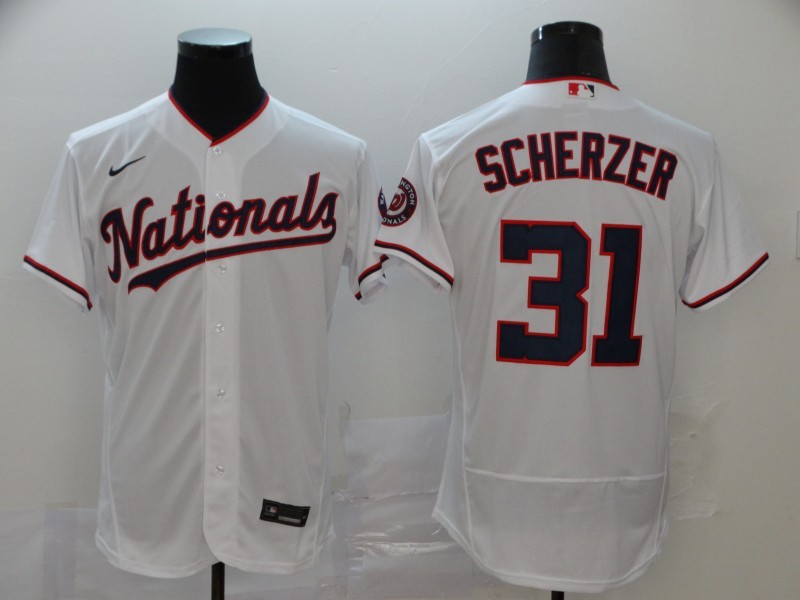 Men's Washington Nationals Max Scherzer #31 White Alternate Jersey